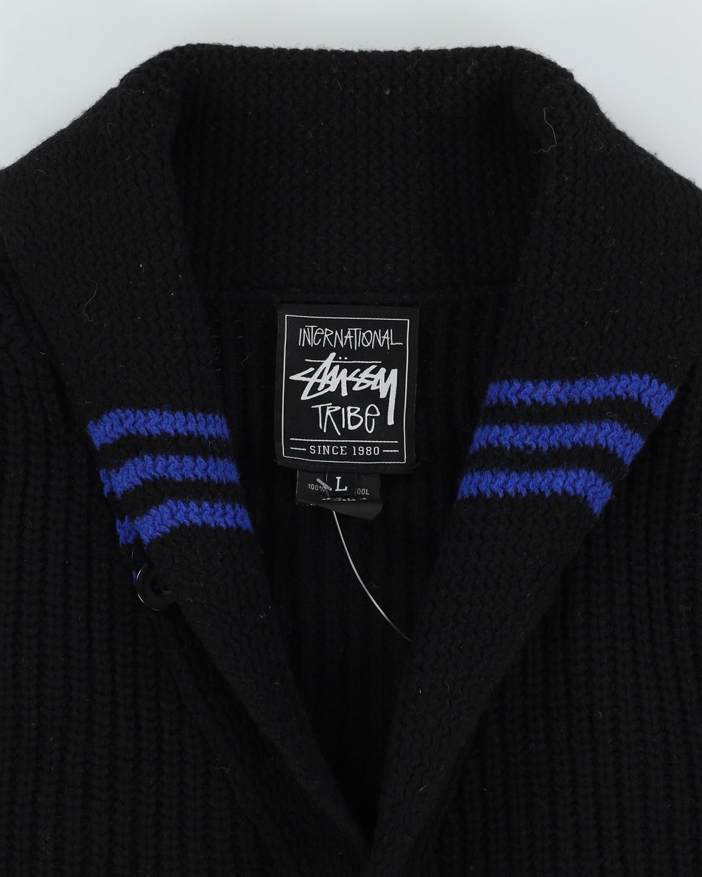 00s Stussy Black Cardigan - L