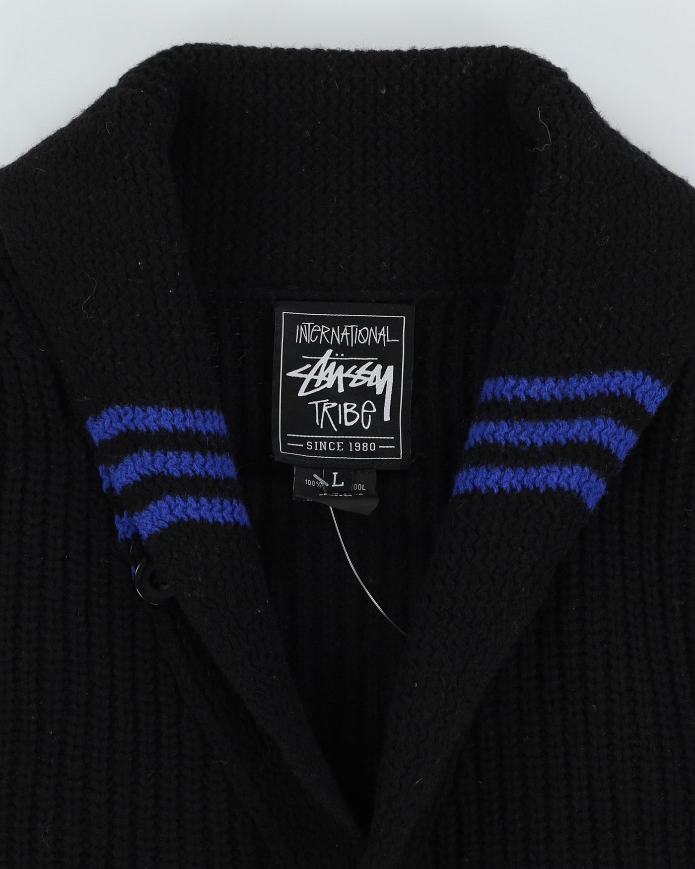 00s Stussy Black Cardigan - L