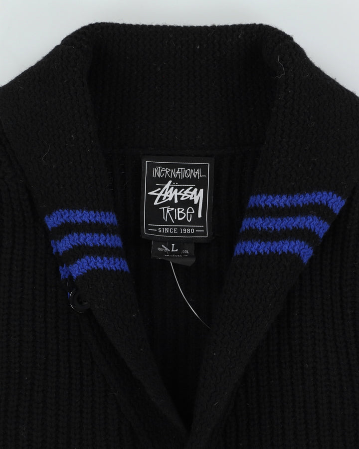 00s Stussy Black Cardigan - L