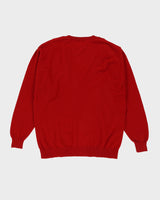 Anson &amp; Scott Red Cashmere Jumper - XL