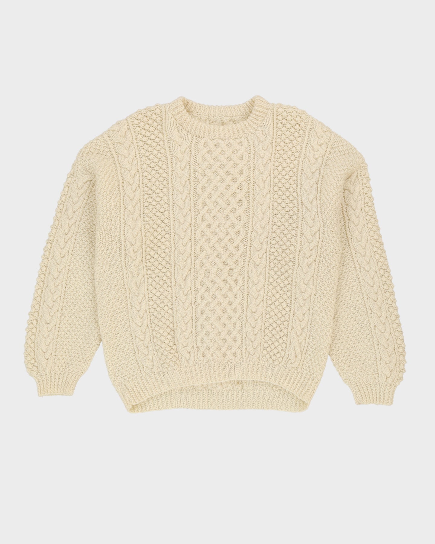 White Knitted Jumper - L