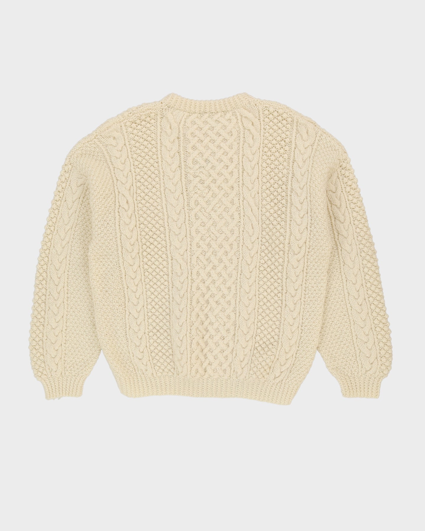 White Knitted Jumper - L