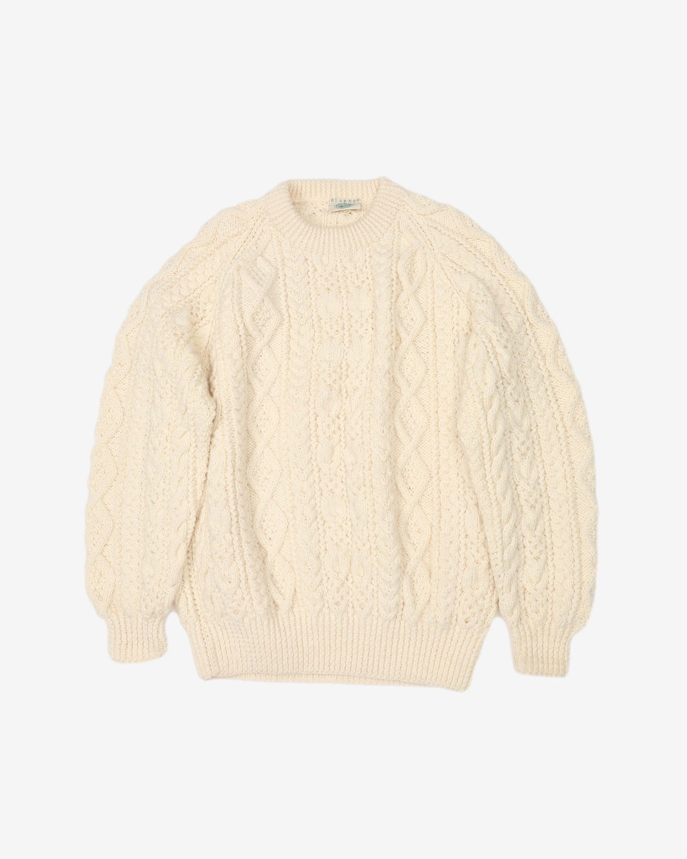 Vintage 90s Blarney Cream / White Chunky Knit - XXL