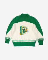 Vintage 80s / 90s University Of Oregon Ducks White / Green College / Varsity Knit - L