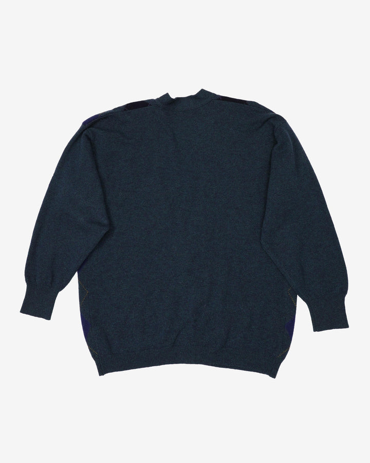 Vintage 90s Patterned Button Up Cardigan - L