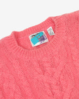 Vintage 90s Pink Knitted Mohair Sweatshirt - L
