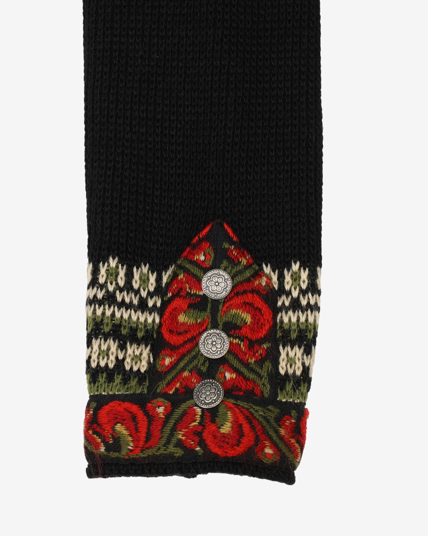 Vintage 80s Black Norwegian Nordstrikk Knit Sweatshirt - L