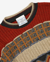Vintage 90s Chunky Neutral Tone All Over Patterned Knitted Sweatshirt - XL