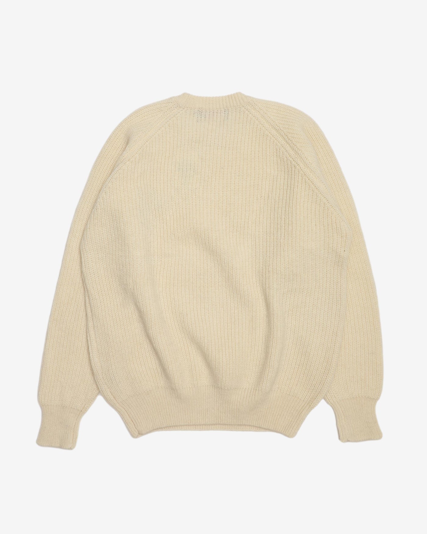Vintage 90s Yachting Line America Cream Wool Knitted Sweatshirt - XL