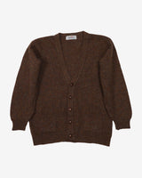 Vintage 70s Brown Button Up Cardigan Knit - L