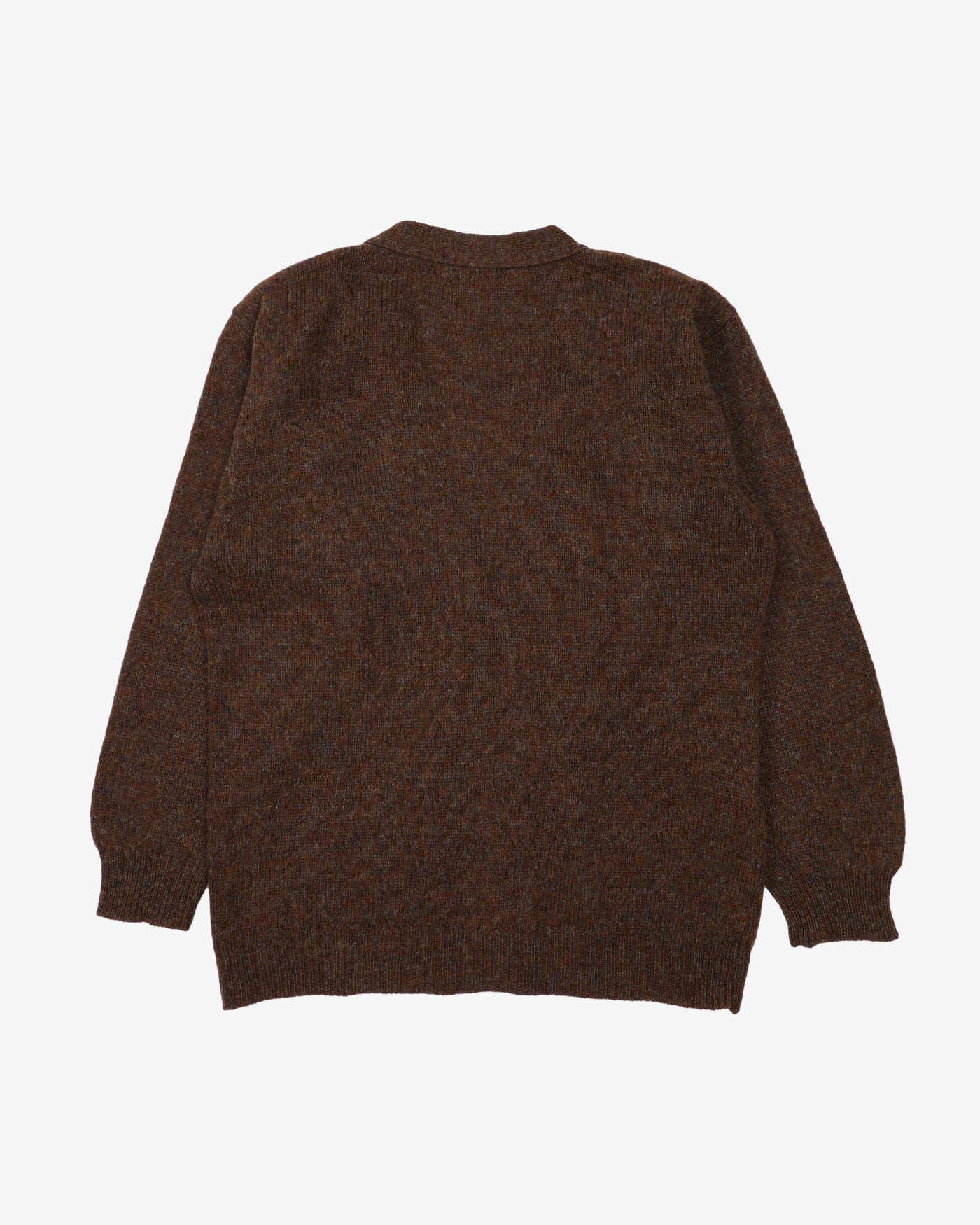 Vintage 70s Brown Button Up Cardigan Knit - L