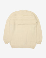 Vintage 80s Chunky Cream Knitted Sweatshirt - XL