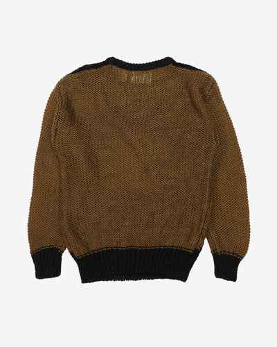 Vintage 90s Patterned Knit - L