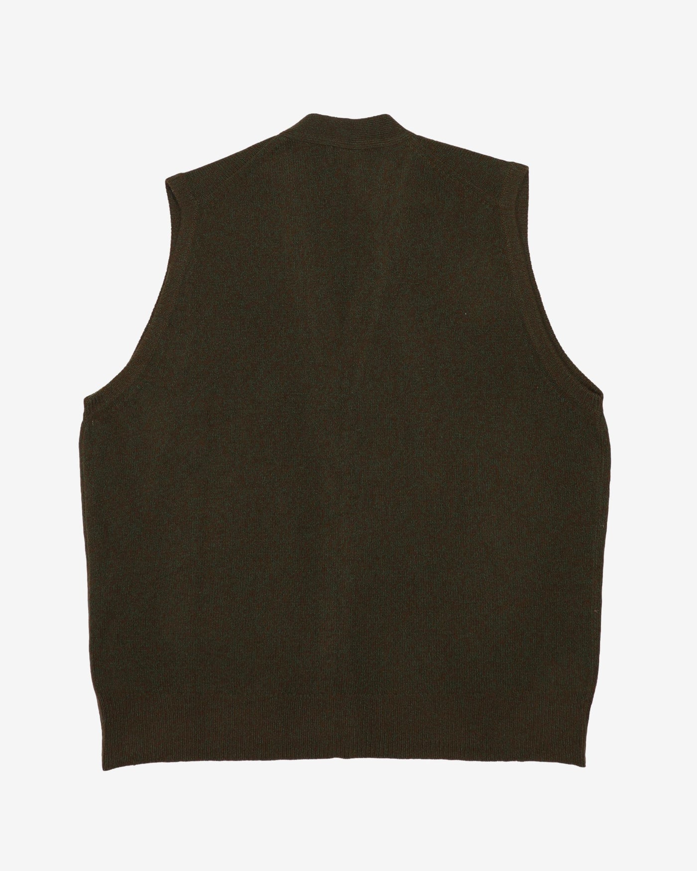 Vintage 80s Jaeger Sleeveless Cashmere Cardigan - L