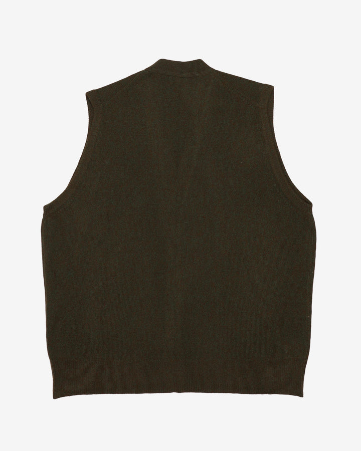 Vintage 80s Jaeger Sleeveless Cashmere Cardigan - L