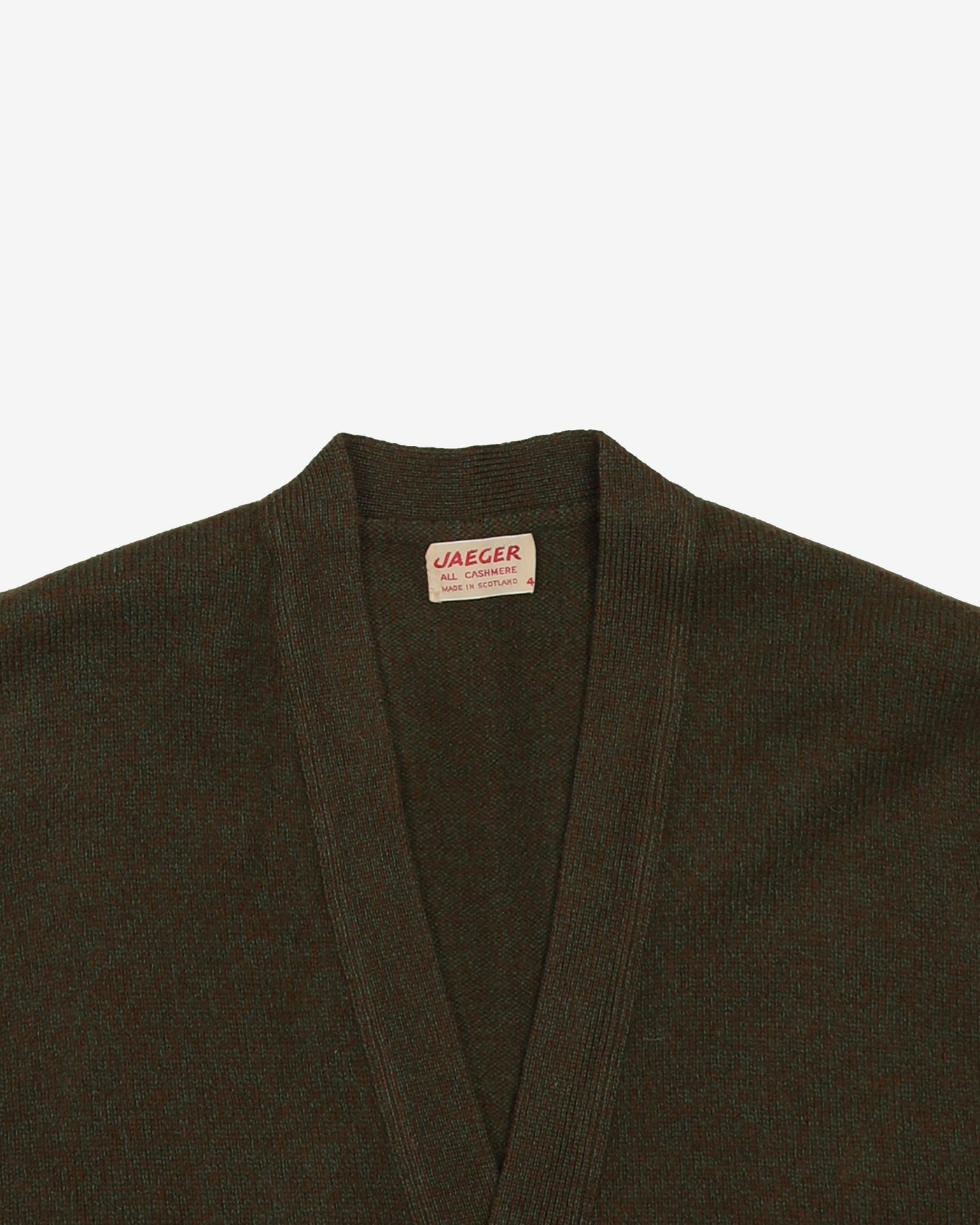 Vintage 80s Jaeger Sleeveless Cashmere Cardigan - L