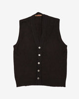 Vintage 80s Jaeger Sleeveless Cashmere Cardigan - M