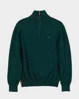 Tommy Hilfiger Green Quarter-Zip Knit - S