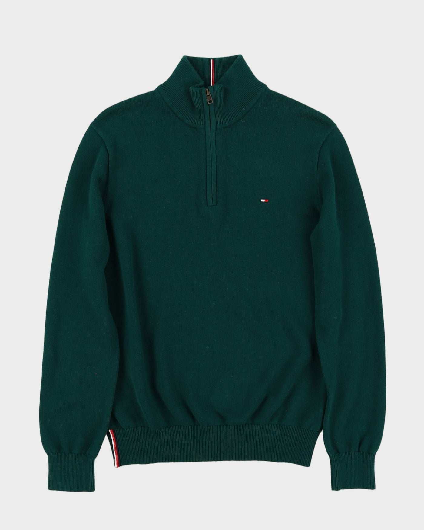 Tommy Hilfiger Green Quarter-Zip Knit - S