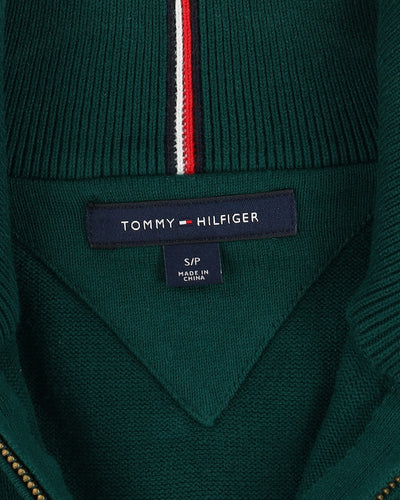 Tommy Hilfiger Green Quarter-Zip Knit - S