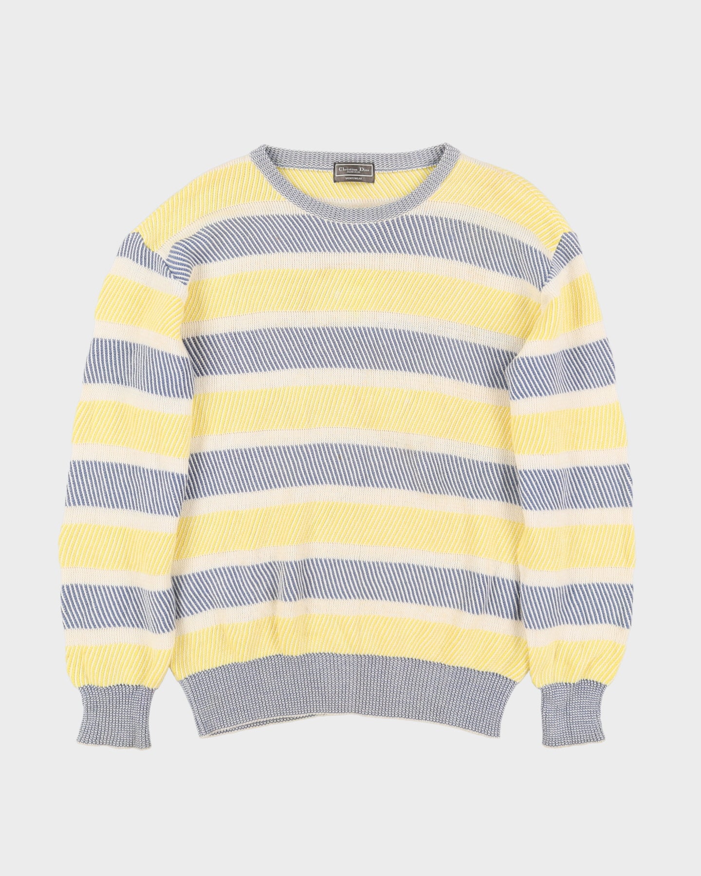 Christian Dior Yellow Patterned Knit - L