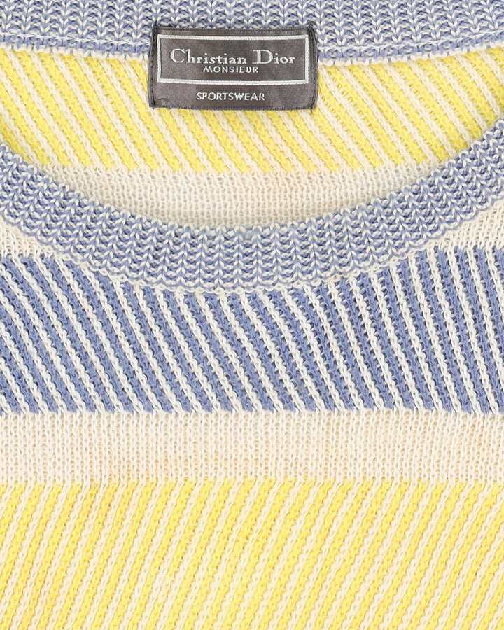 Christian Dior Yellow Patterned Knit - L