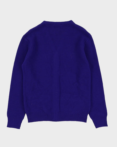 Vintage 70s Tommy Knight Purple Knitted Cardigan - S / M