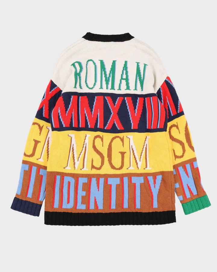 MSGM Milano Multi Coloured Patterned Knit - L