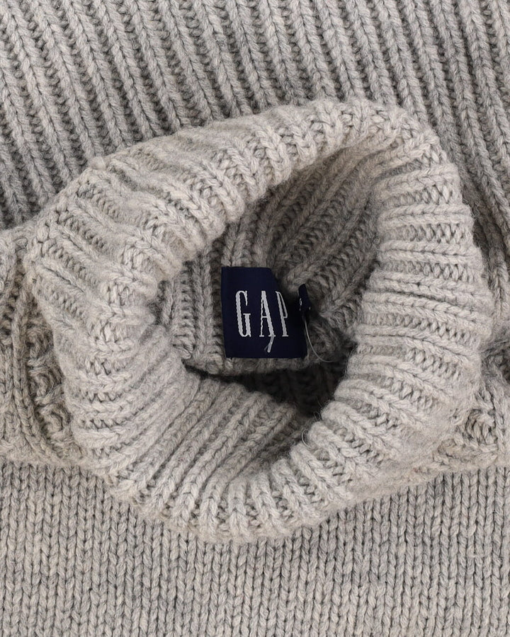 GAP Grey Roll Neck Knitted Sweater - XL