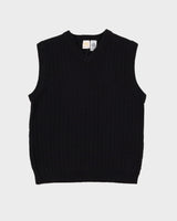 Vintage 90s Black Sleeveless Tank Sweater Vest - S / M