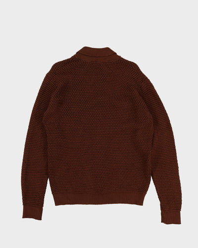 1970s Brown Caldwell Knitted Cardigan - L