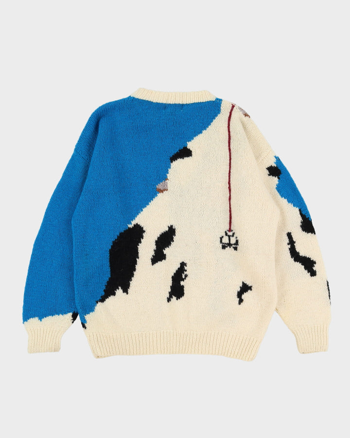 Wind River Mountain Climber Patterned Knitted Jumper - L