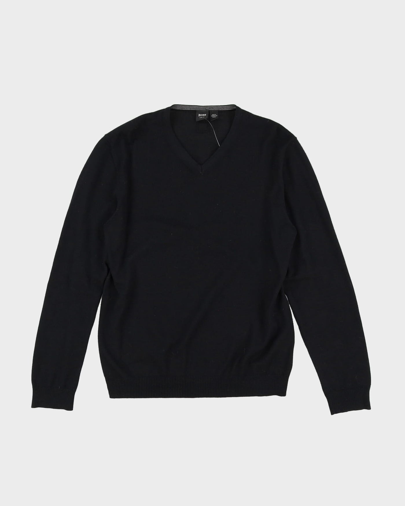 Hugo Boss Black Wool Knitted Jumper - S