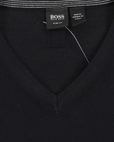 Hugo Boss Black Wool Knitted Jumper - S