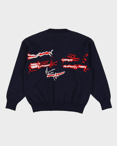 90s Fila Navy V-Neck Knit - L