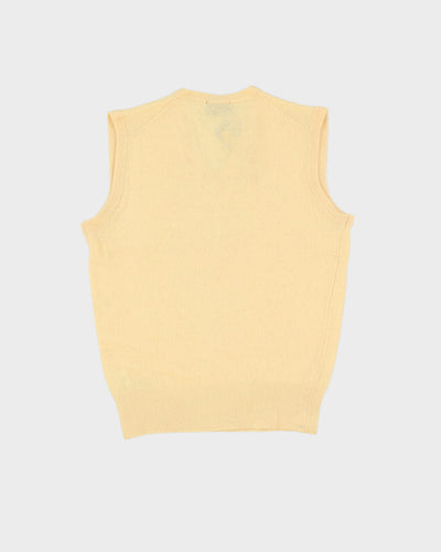 Vintage 70s Deadstock With Tags Wrangler Yellow Sweater Vest / Tank Knit - M