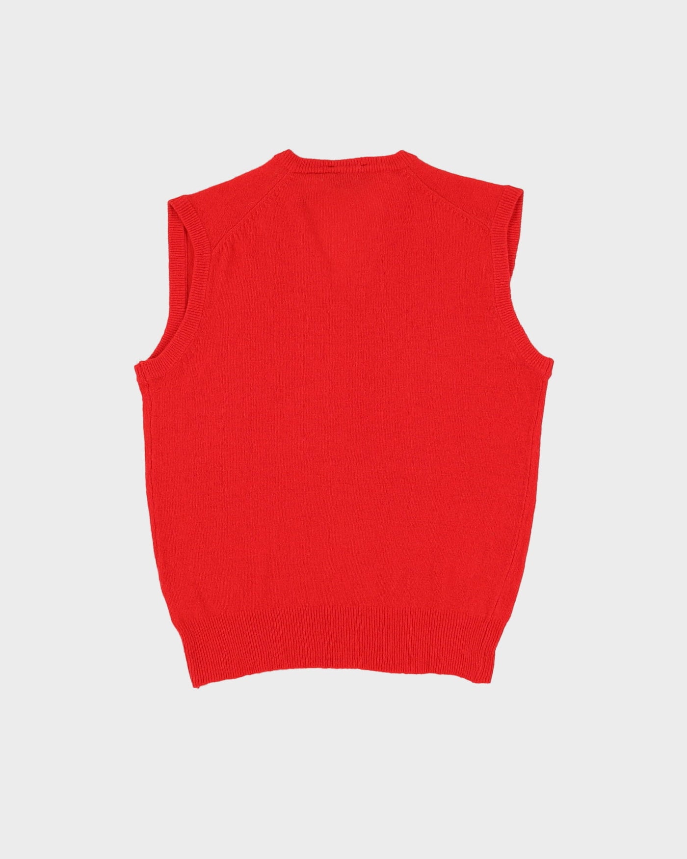 Vintage 70s Deadstock With Tags Wrangler Red Sweater Vest / Tank Knit - M