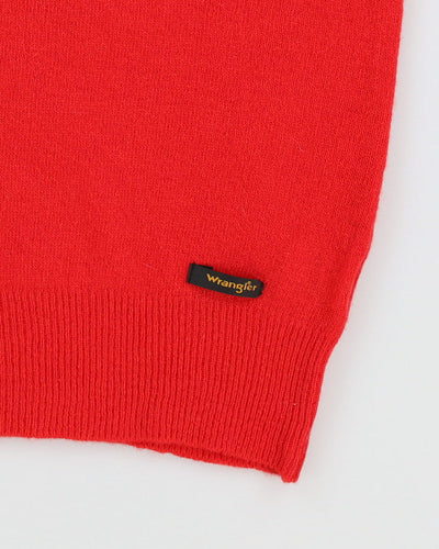 Vintage 70s Deadstock With Tags Wrangler Red Sweater Vest / Tank Knit - M