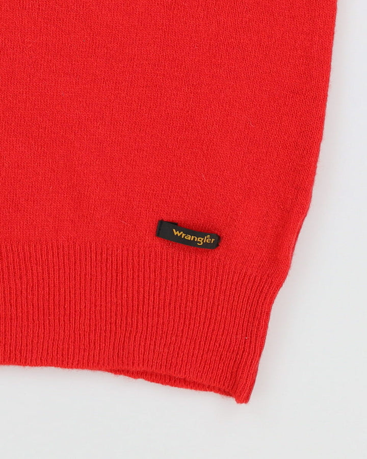 Vintage 70s Deadstock With Tags Wrangler Red Sweater Vest / Tank Knit - M