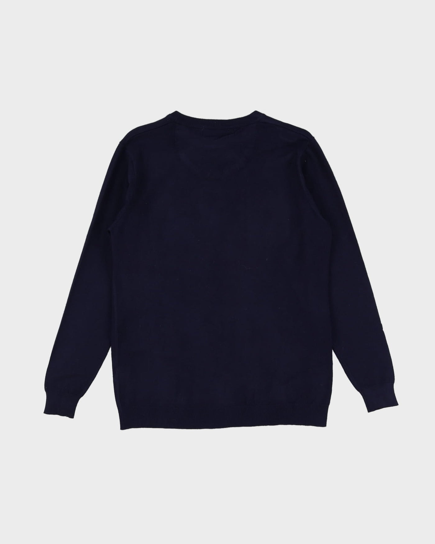 Vintage 90s Versace Jeans Navy Long-Sleeve Cashmere Knit - M