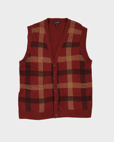 Burgundy Knitted Tank Top - XL