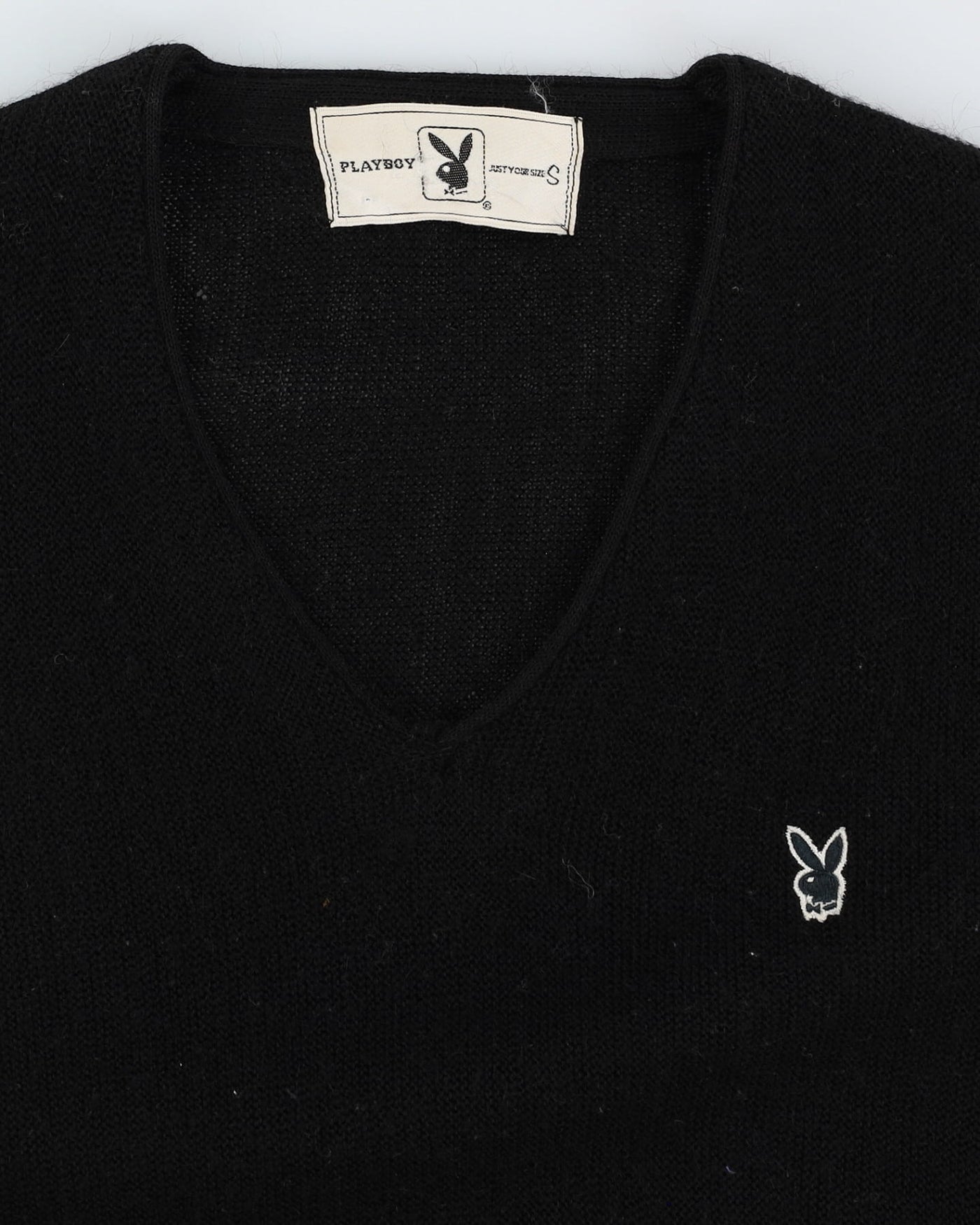 Vintage Playboy Black Knitted Jumper - S