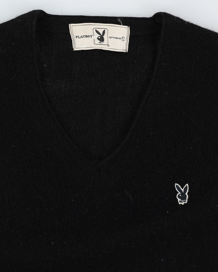 Vintage Playboy Black Knitted Jumper - S
