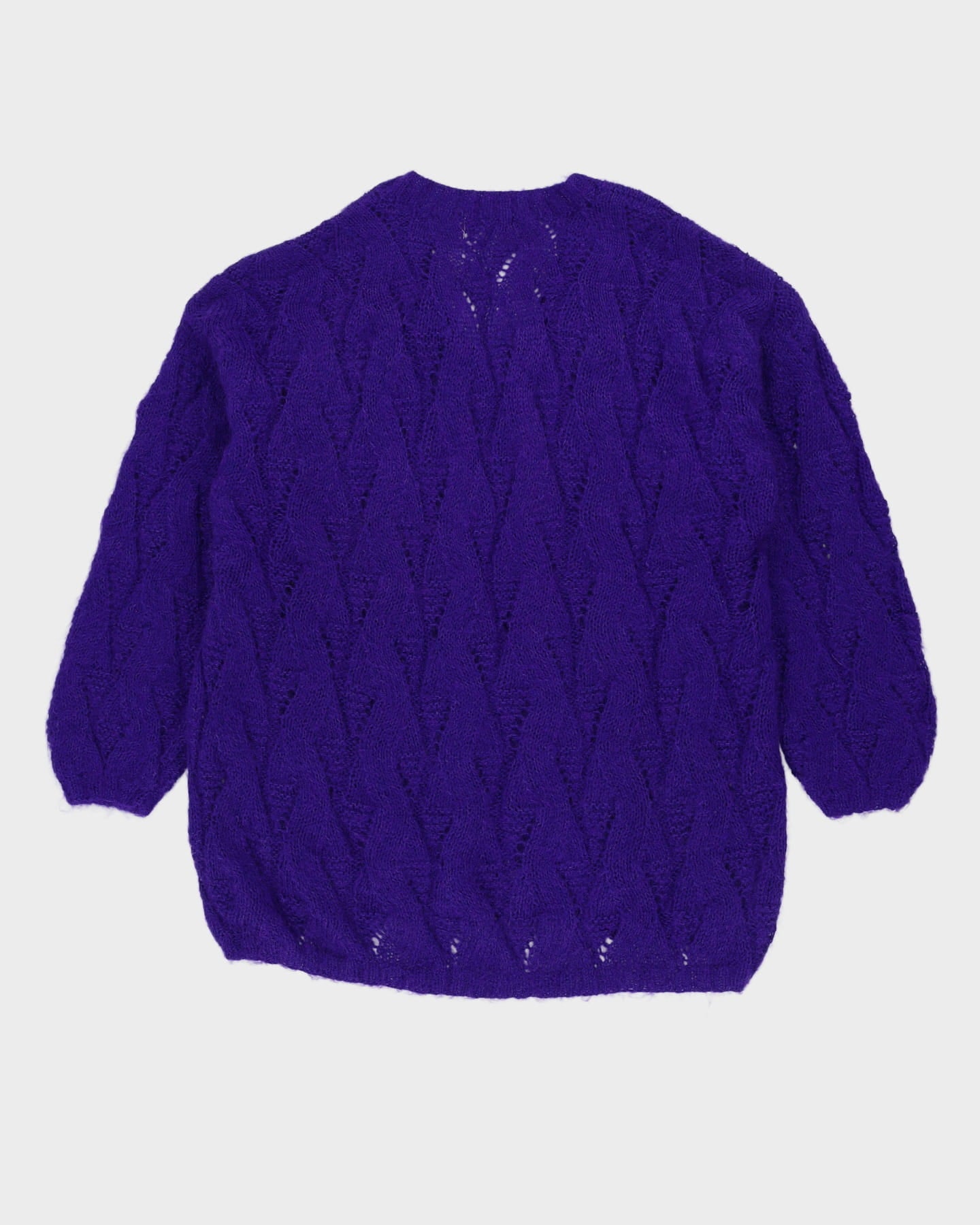 Oversized Purple Mohair Knitted Jumper - XXL