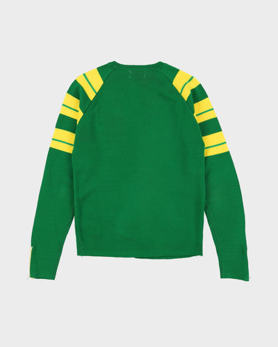 Vintage 70s Baymart Hudson Bay Green Knitted Sweatshirt - S