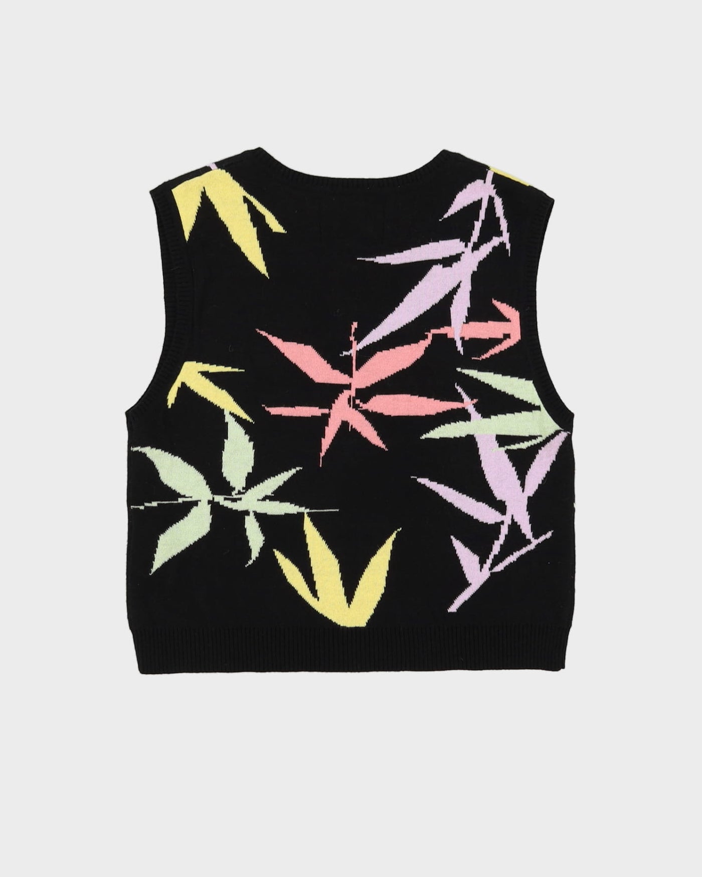 Obey Bamboo Patterned Black Tank Knit / Sweater Vest - S