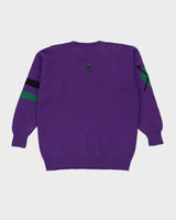 Pringle Nick Faldo Sports Purple Knitted Jumper - L