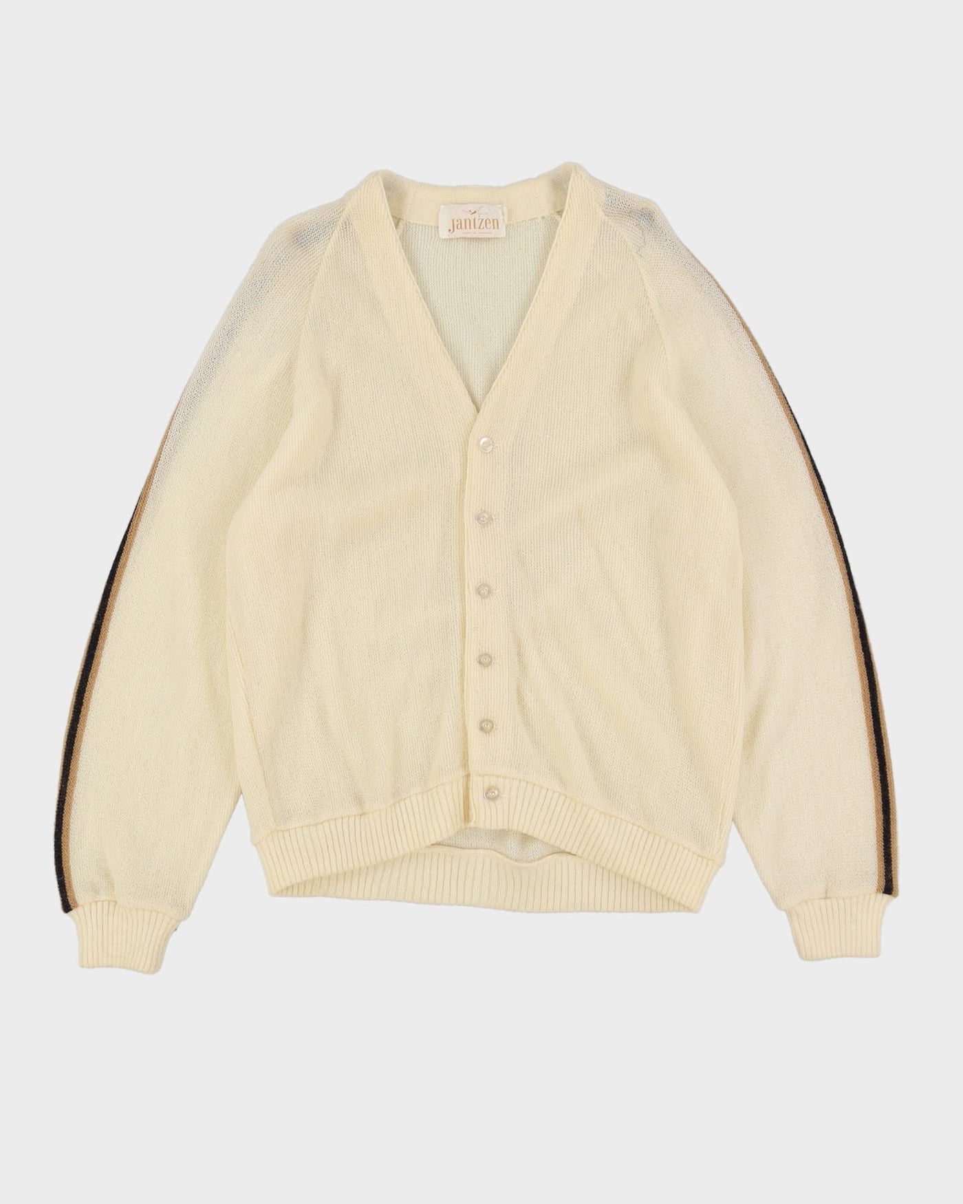 Vintage 80s White Jantzen Cardigan - L