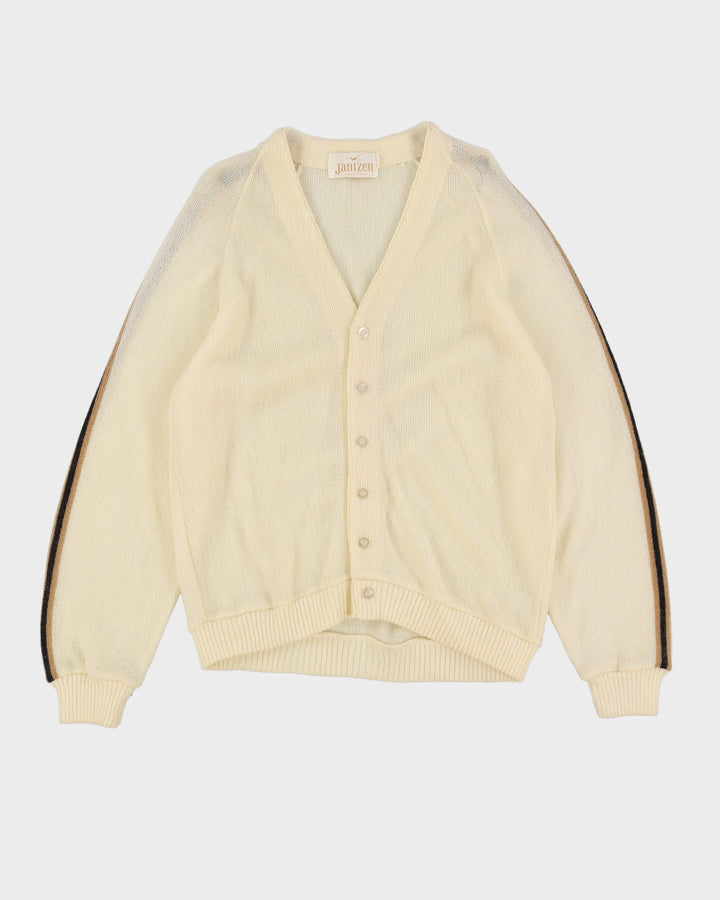 Vintage 80s White Jantzen Cardigan - L