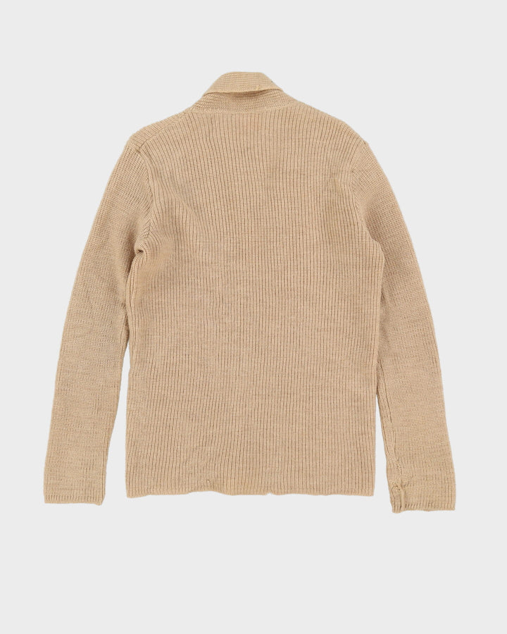 Vintage 60s Beige Pendleton Wool Cardigan - M